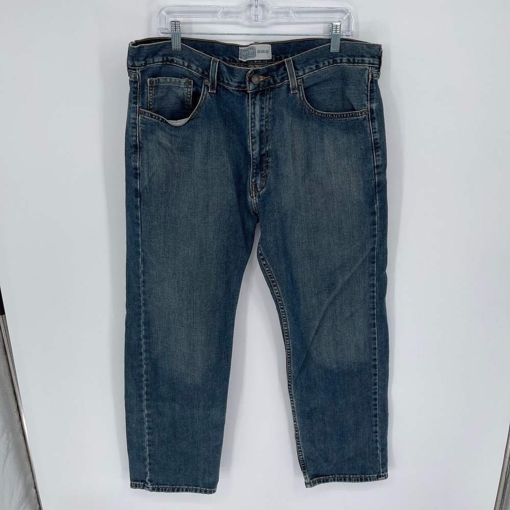Signature‎ by Levi's Men's Blue Regular Fit Straight Leg Denim Jeans Size 38x30